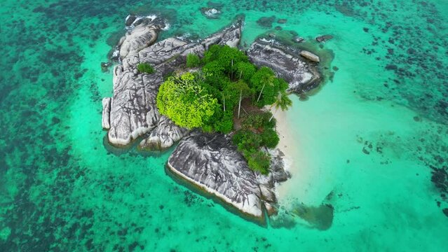 Aerial of Belitung, island, off the coast of Sumatra, Indonesia, Southeast Asia, Asia