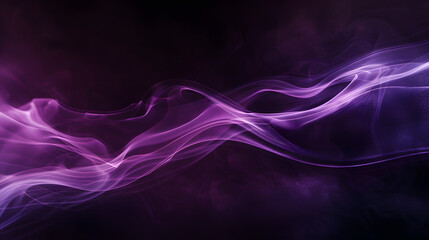 Obraz premium Abstract purple smoke on black background.