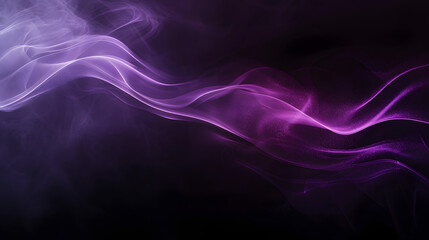 Fototapeta premium Abstract purple smoke on black background.