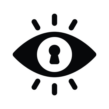 recommend clip art: Human eye having keyhole concept vector of secure monitoring