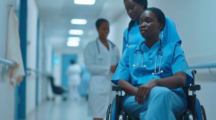 Fototapeta premium Empowering Health: Illustrations of African Americans in Health and Wellness