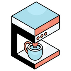 An icon design of coffee mixer