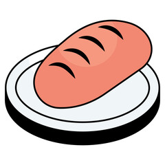 Premium design icon of bread
