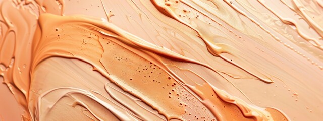 Cosmetic background. Close up of face liquid foundation texture. beauty banner