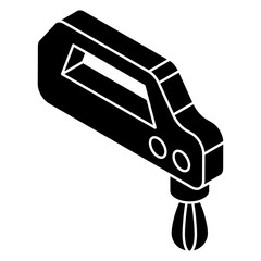 A colored design icon of hand beater