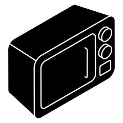 An icon design of microwave