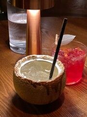 Mocktail Cocktail drink with ice glass