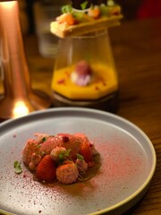 Strawberry dessert ice cream sweet