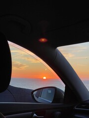 Sunset in the car UK