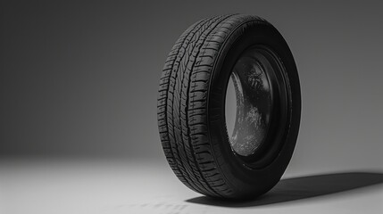 Wet tire with water splashing effect