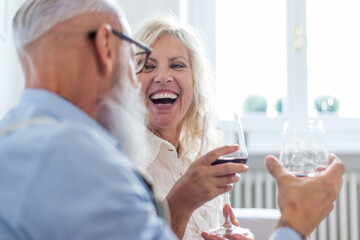 Senior couple lifestyle moments at home