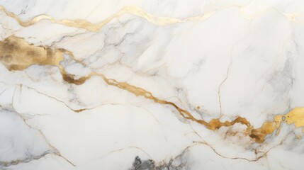 A white marble with gold streaks on it