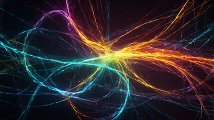 Obraz premium abstract energy light flow background. generated by Ai