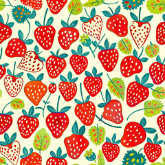 strawberry multi colors, seamless, pattern, wallpaper, cute design for fabric, abstract, design food 
