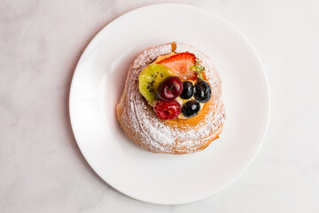 Pastry with fresh fruit