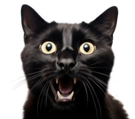 PNG Black cat mammal animal pet. AI generated Image by rawpixel.