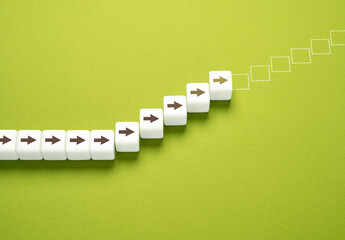 Start and continue growing. The concept of growth and development. Increasing the quality level....