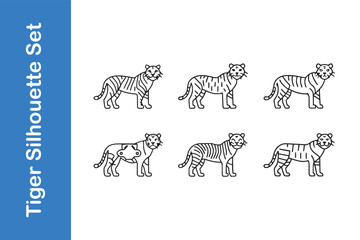 Royal Bengal Tiger with vector collection. 