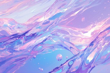 Colorful abstract painting of water droplets in artwork