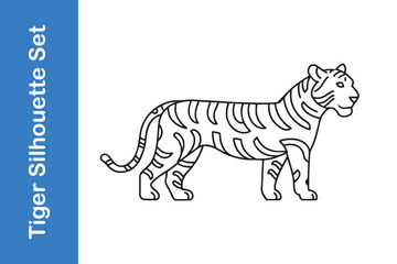 Obraz premium Royal Bengal Tiger with vector collection. 