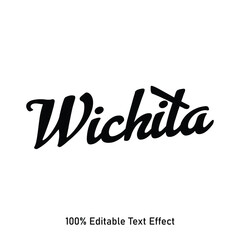 Wichita text effect vector. Editable college t-shirt design printable text effect vector	