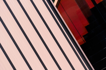 red white black modern materials perspective detail of architecture background