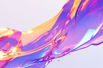 Fototapeta premium Colorful abstract water droplets in vibrant artwork