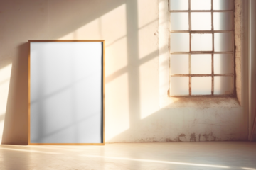 PNG wooden picture frame mockup, transparent design