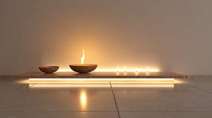 burning candles in the church