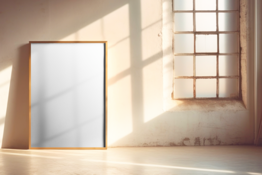 PNG wooden picture frame  mockup, transparent design