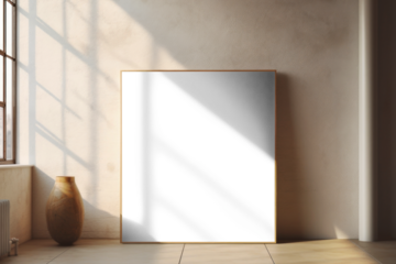 PNG wooden picture frame  mockup, transparent design