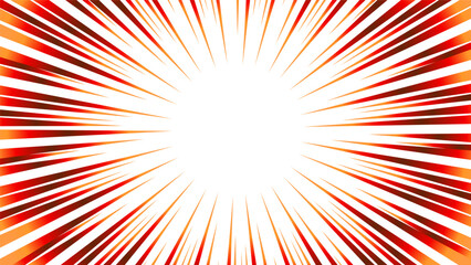 赤いグラデーションの集中線の素材