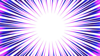 紫色のグラデーションの集中線の素材