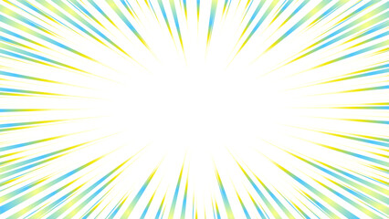 Obraz premium カラフルなグラデーションの集中線の素材