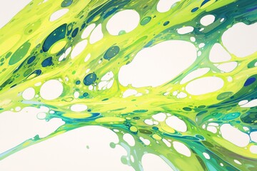 Colorful water droplets in abstract form and style