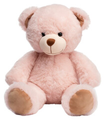 Fototapeta premium PNG Teddybear toy plush pink white background.
