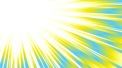 カラフルなグラデーションの集中線の素材