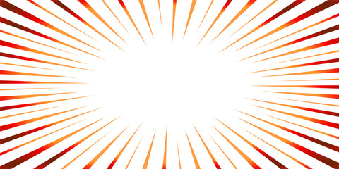 赤いグラデーションの集中線の素材