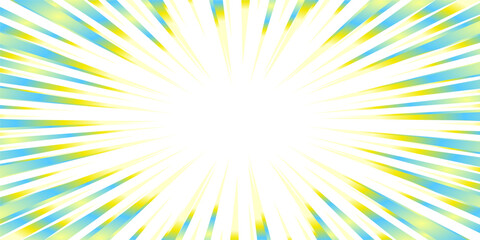 カラフルなグラデーションの集中線の素材