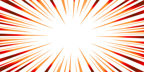 赤いグラデーションの集中線の素材