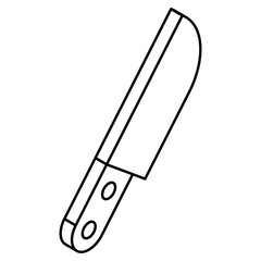 A flat design icon of knife