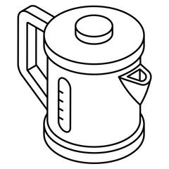 An icon design of electric kettle 