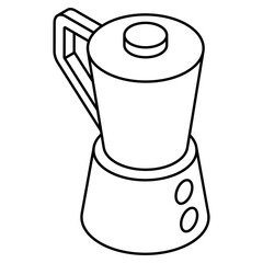 A flat design icon of blender 