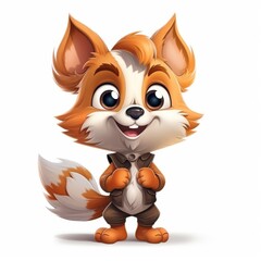 3D cartoon game all character concept isolated on white