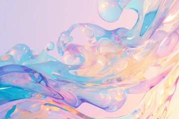 Colorful abstract water droplets in vibrant artwork