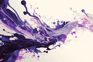 Fototapeta premium Vibrant water droplets in abstract painting creation
