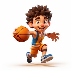 3D cartoon game all character concept isolated on white