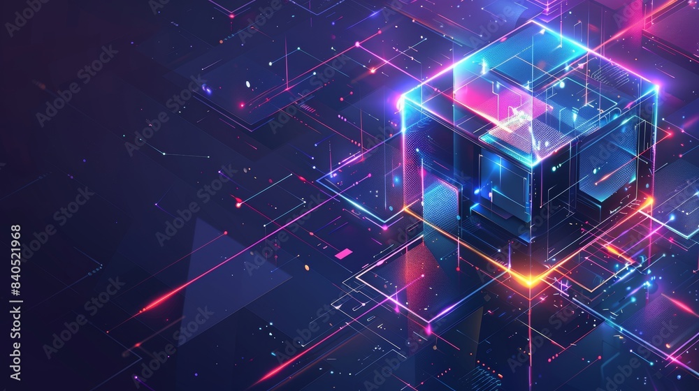 Poster using artificial intelligence, a business can analyze business data and optimize its operations. thi