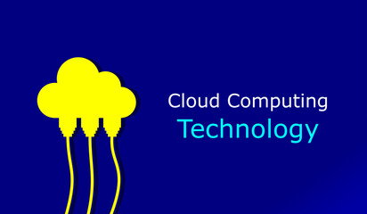 cloud computing technology background for infographics, presentation, conceptual use etc. vector cloud computing techno background