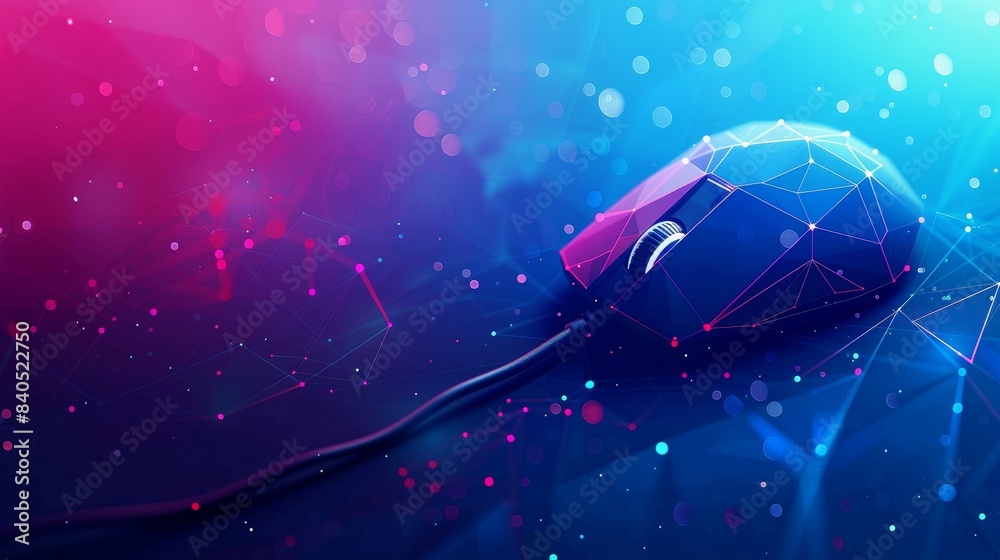 Poster low poly image of artificial intelligence. future technology concept. robot mind analyzing data.